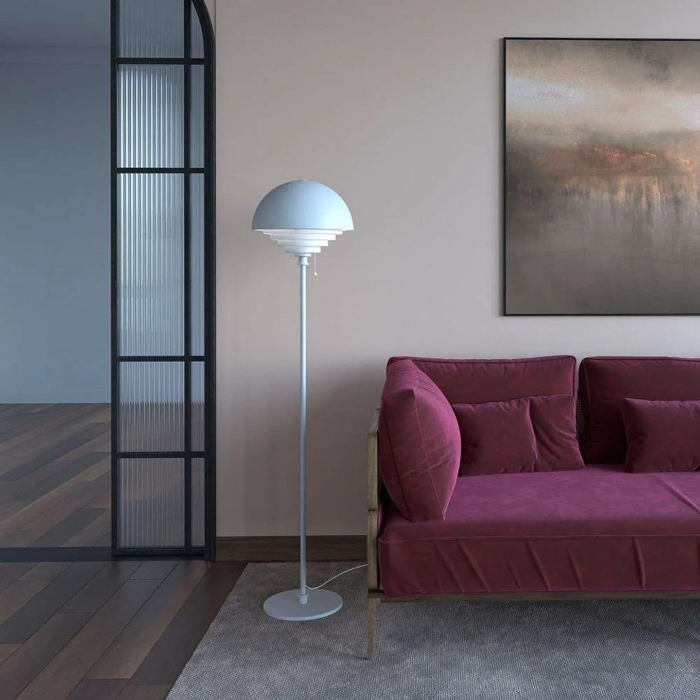 Motown Stehleuchte White - Herstal - Wohnzimmer - Metall