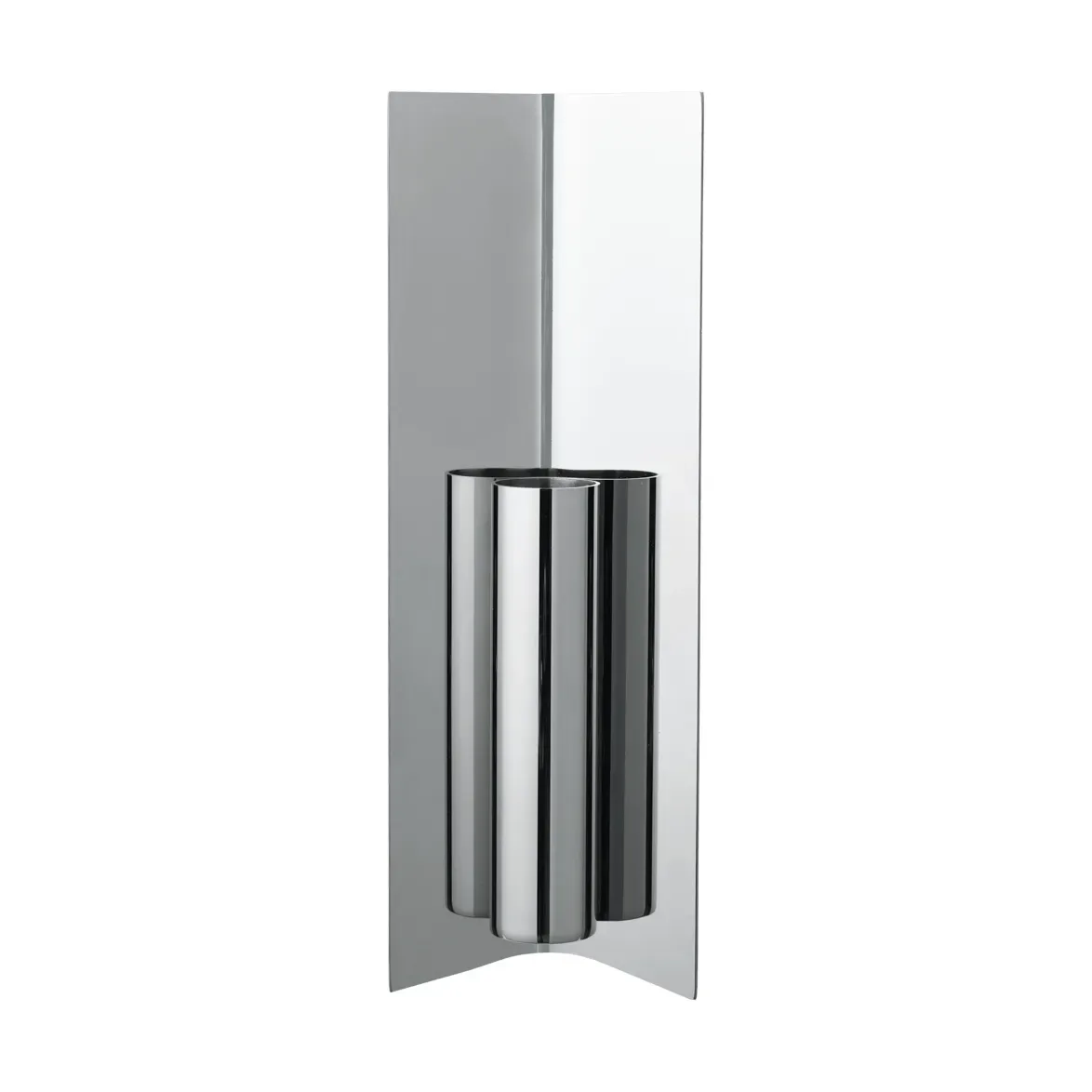 Ferm Living Eddy Wandvase Hochglanzpolierter Edelstahl