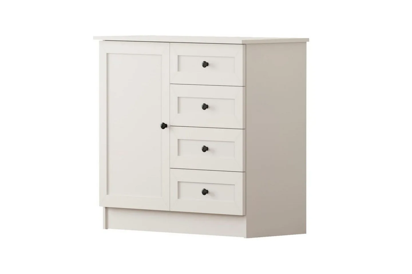 Zavira Byrå 87 cm - Matt Vit
