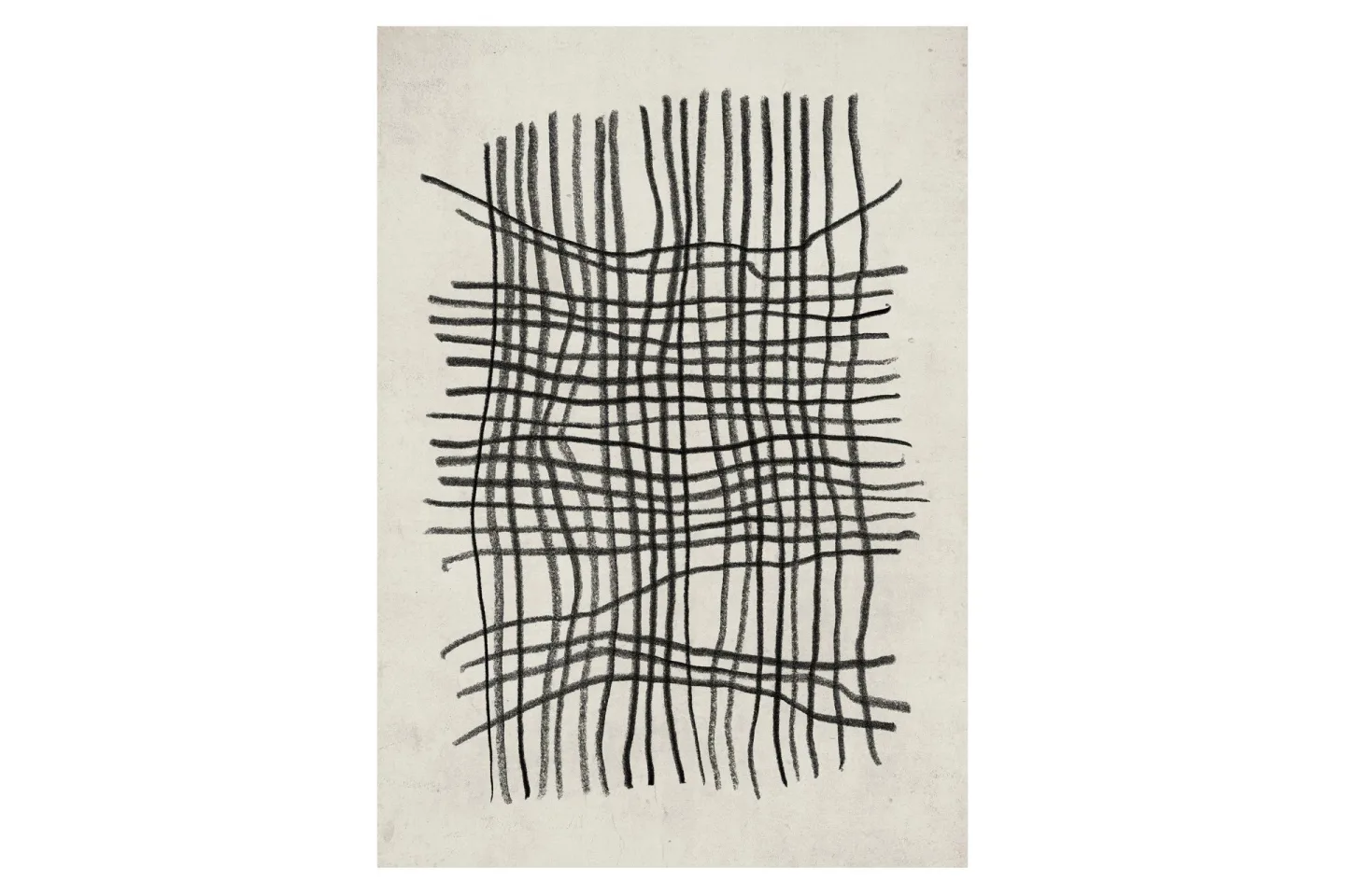 Poster Linework 70x100 cm - Beige/Svart