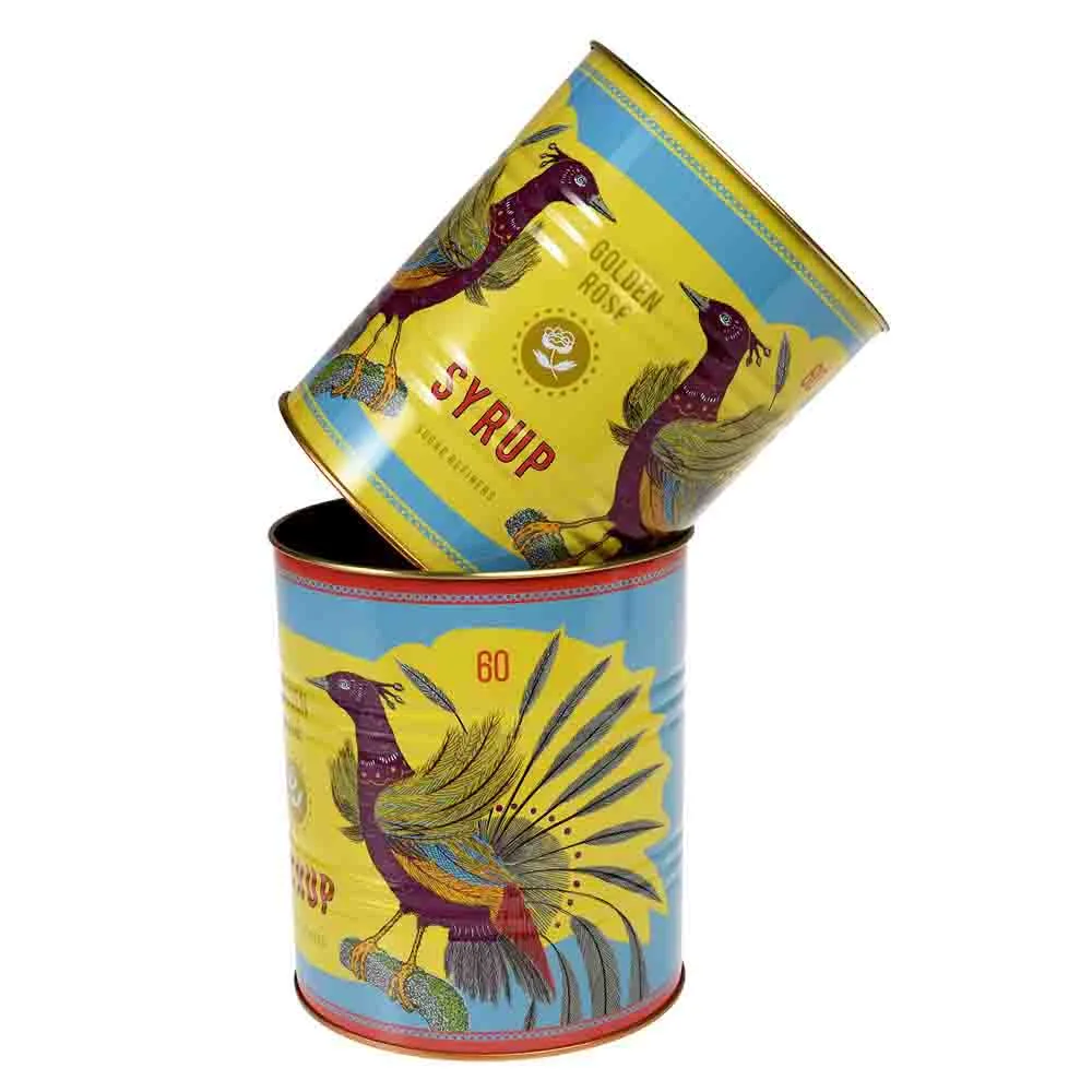 Kruka / plåtburk 2 pack Golden rose Syrup