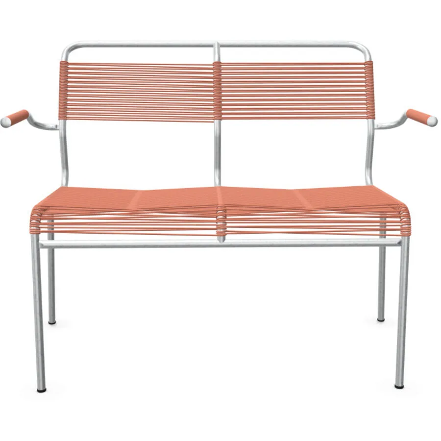 Gartenbank Schaffner Säntis Stahl/Kunststoff terracotta 106x51 cm stapelbar - Schweizer Möbelhersteller