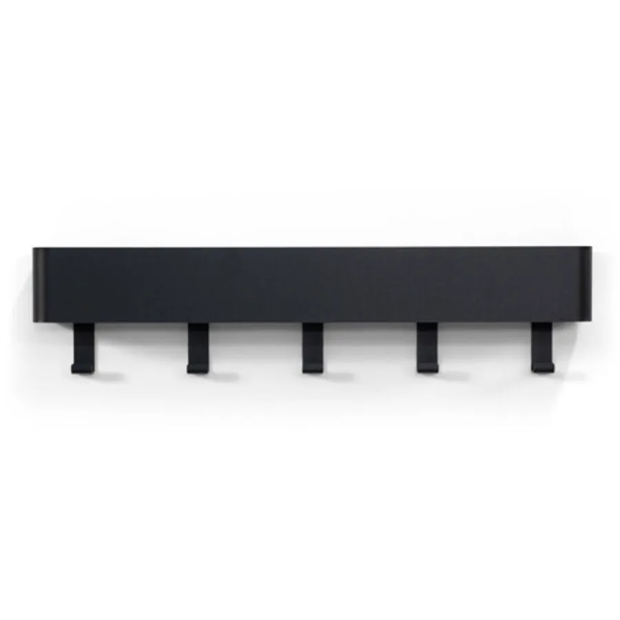 Spinder Design Garderobenleiste Hesta Schwarz Stahl 12 cm