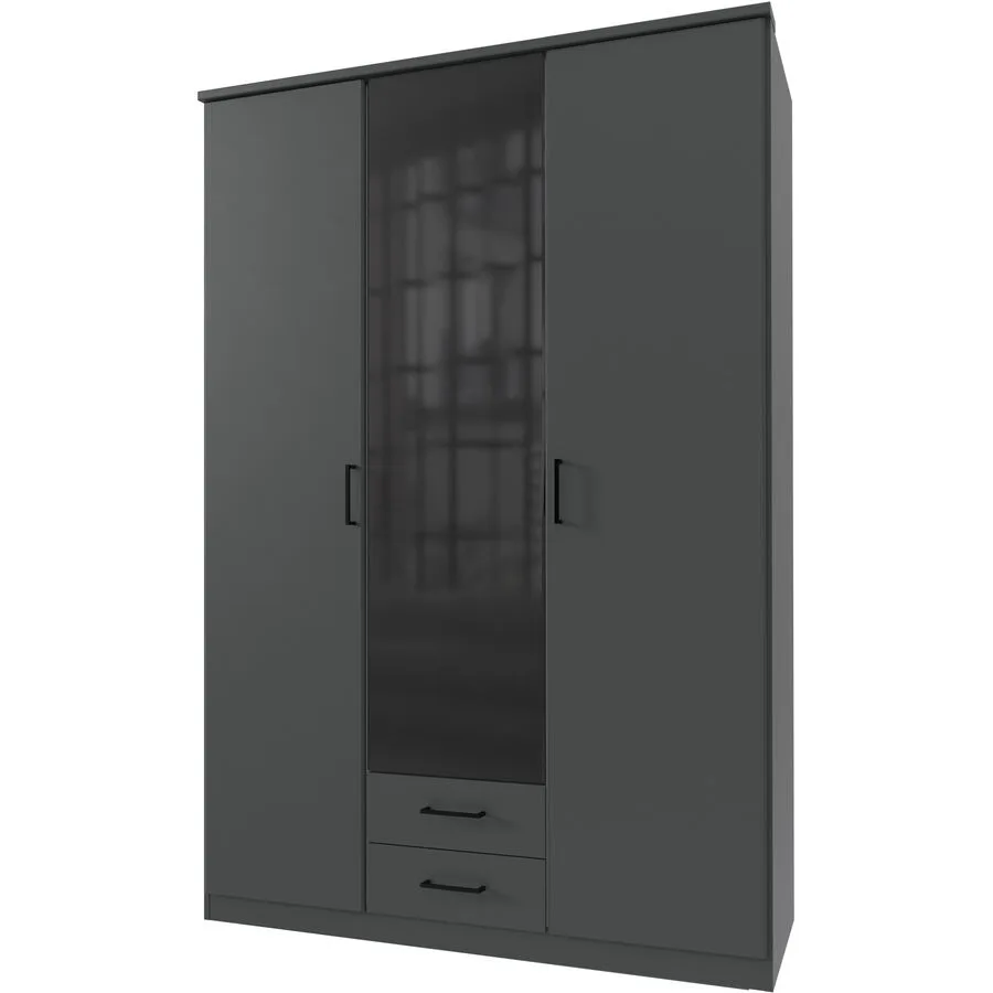 Kleiderschrank Hesa graphite Holzwerkstoff B 135 cm