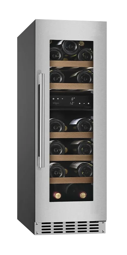 Weinkühlschrank einbau 30 cm breit - mQuvée WineCave 800 30D Edelstahl - Edelstahl-Weinkühlschrank - 2 Temperaturzonen