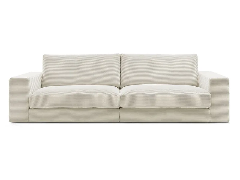 3er Sofa BOBOCHIC LEONARD Stoff mit Textur beige