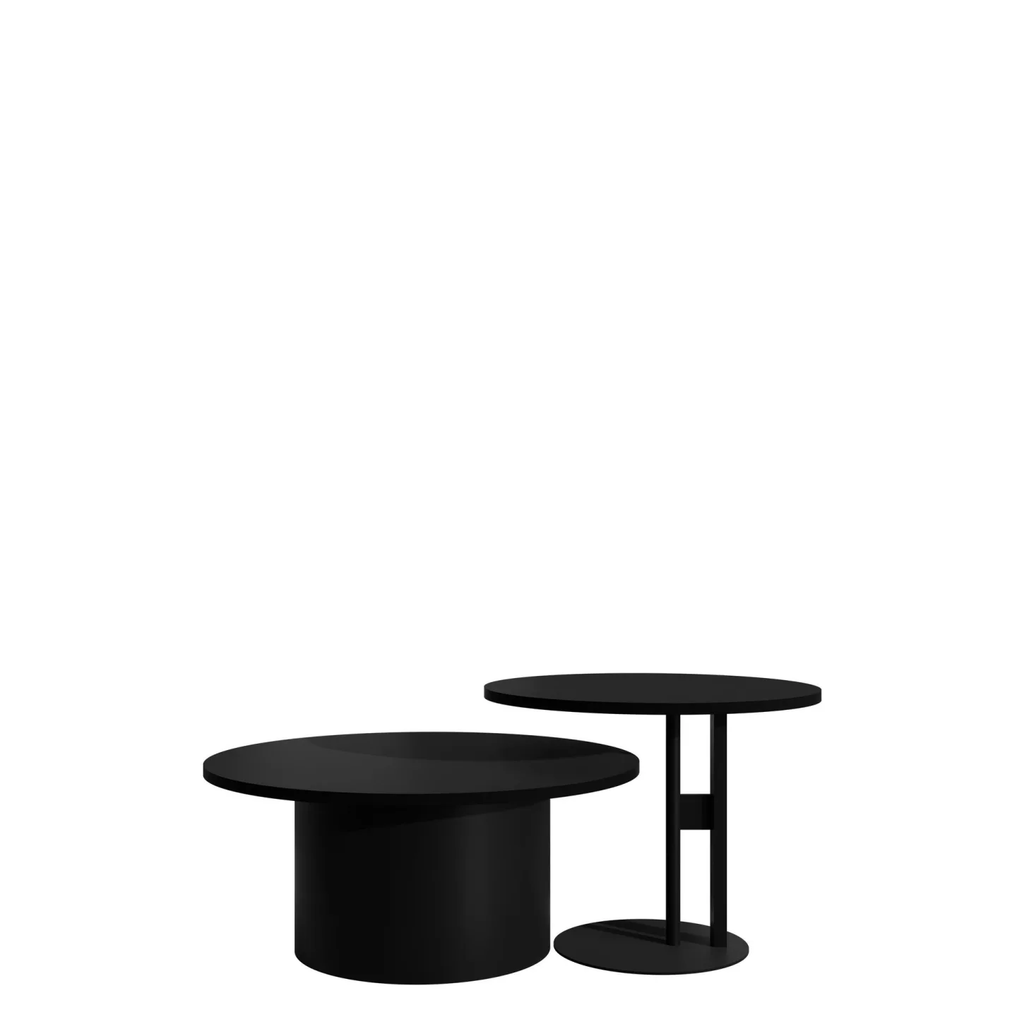 Lorvyn Satsbord rund 58/75 cm - Svart