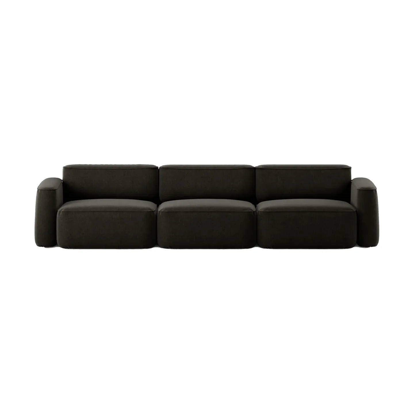 Massproductions Patch 3-Sitzer Sofa Linara 90 Espresso