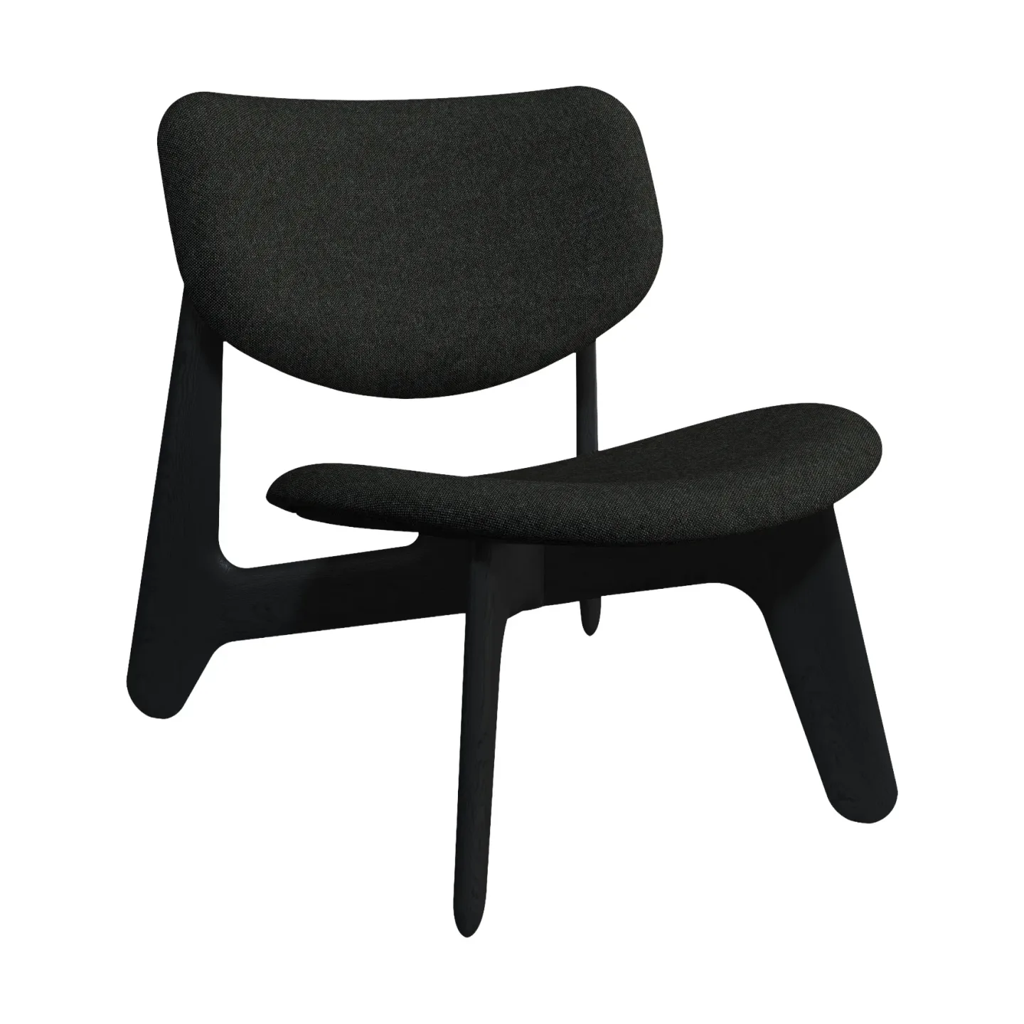 Tom Dixon Slab Loungesessel gepolsterter Sitz Natural brushed oak-Hallingdal 0180 CMHR