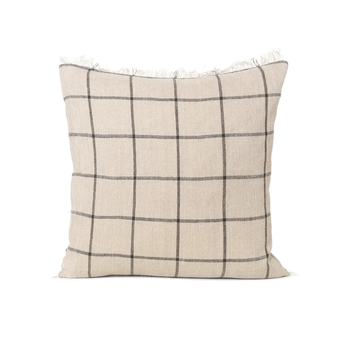 Ferm Living Calm kudde camel-black 48x48 cm