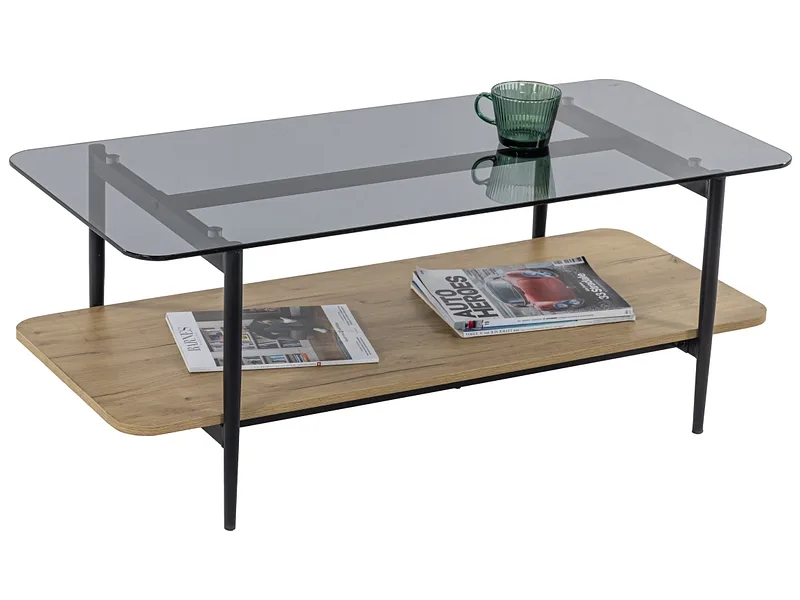 Couchtish QUARTZ 50x110x42.5cm schwarz
