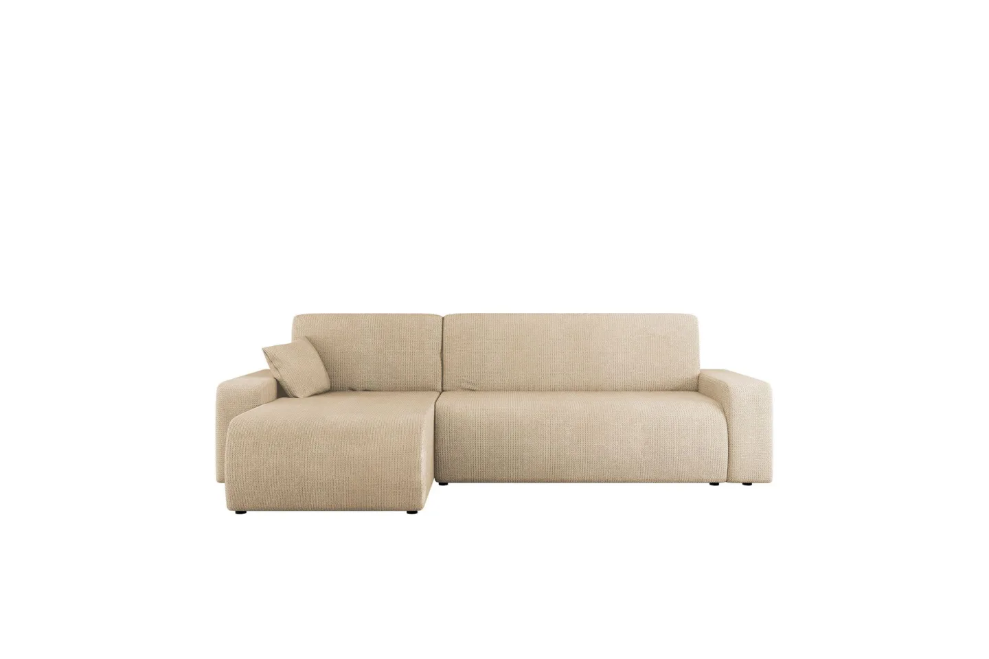 Barile Bäddsoffa med Divan 3-sits i Plysch - Beige