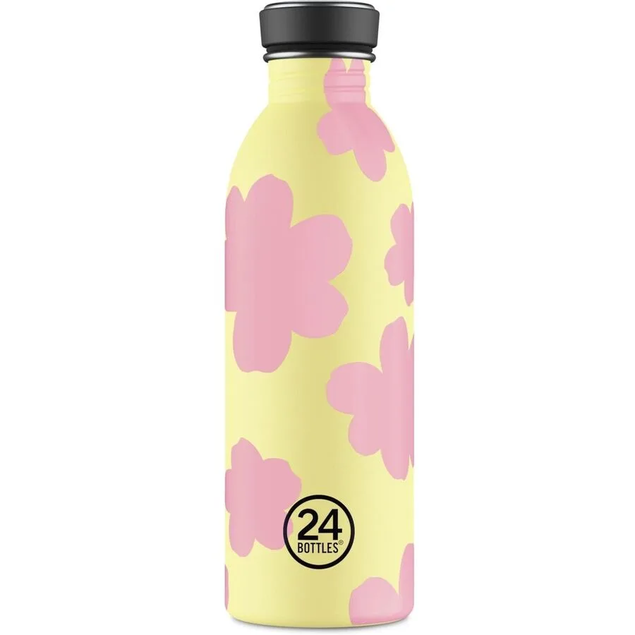 Trinkflasche 24 Bottles Gelb/Rosa 500 ml B 7 cm