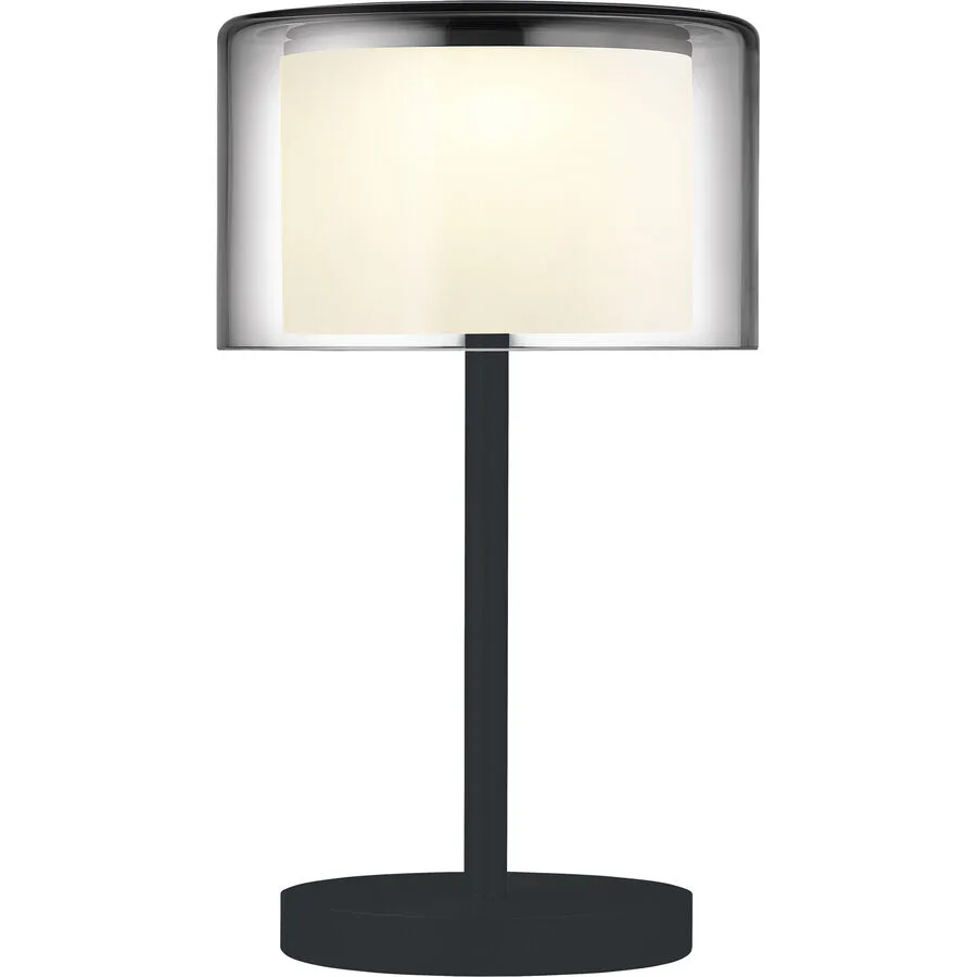 Designer-Tischlampe Bankamp Grand Smoke schwarz dimmbar D 20 cm H 34 cm - LED - Lichtfarbe: Extra warmweiss - Material: Aluminium/Stahl -