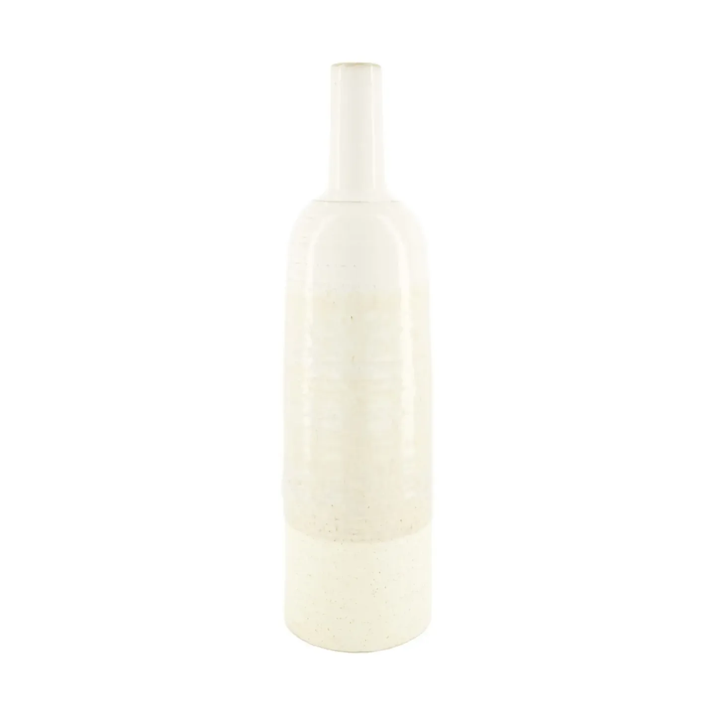 Decofinder Vase Flasche, Keramik, Weiss H: 48 cm | Schubiger Möbel