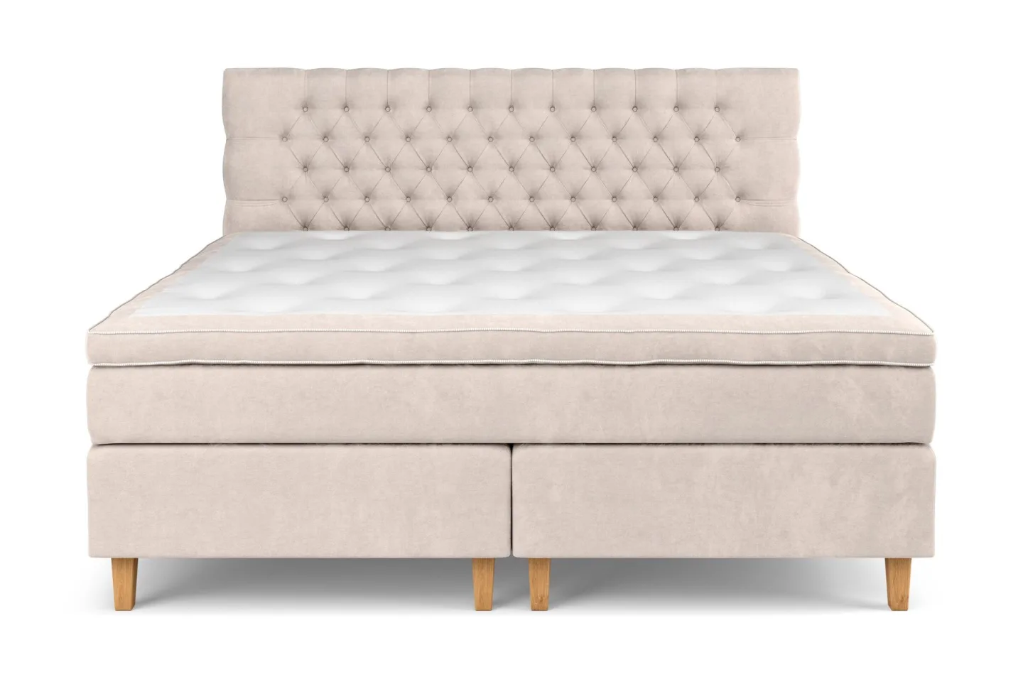 Celine Kontinentalsäng 210x210cm - Beige/Sammet