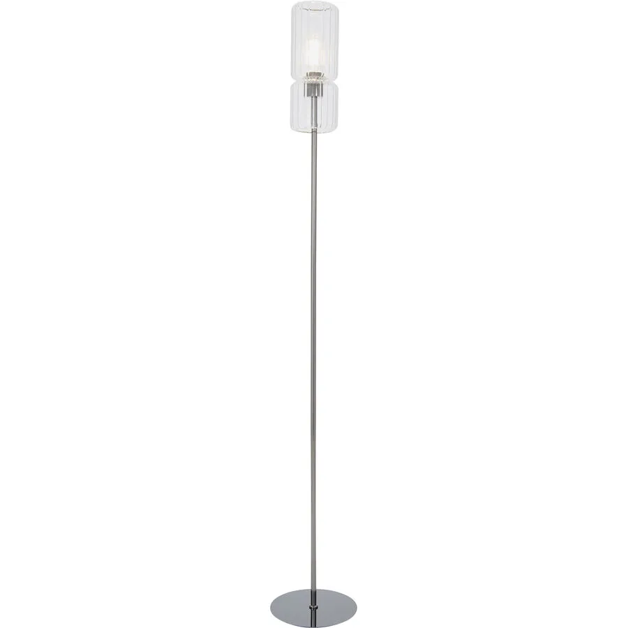 Stehlampe Harmon Transparent/Grau Glas/Metall 13.2 cm 155 cm - Farbe: transparent/anthrazit matt - Material: Metall/Glas