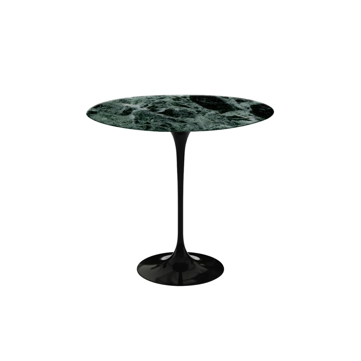 Knoll - Saarinen Oval Table - Småbord, Svart underrede, skiva i matt grön Alpi marmor - Sidobord - Eero Saarinen - Svart - Metall/Trä