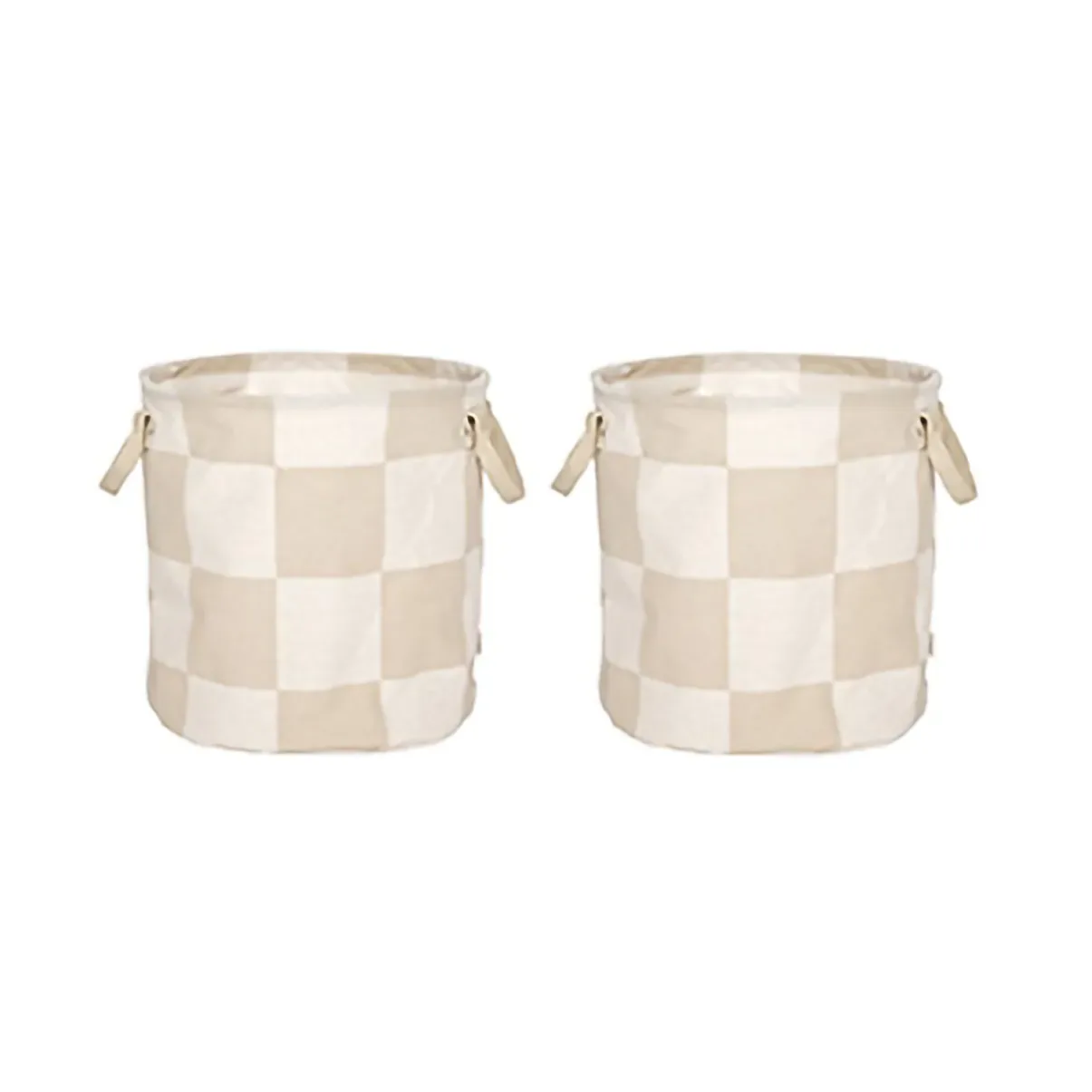 OYOY Chess Aufbewahrungskörbe medium 2-er Pack Clay-offwhite