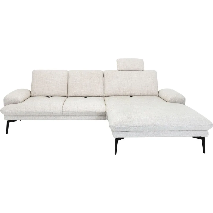 Ecksofa Lunis Rechts Polyester Natur B 266 T 207 cm