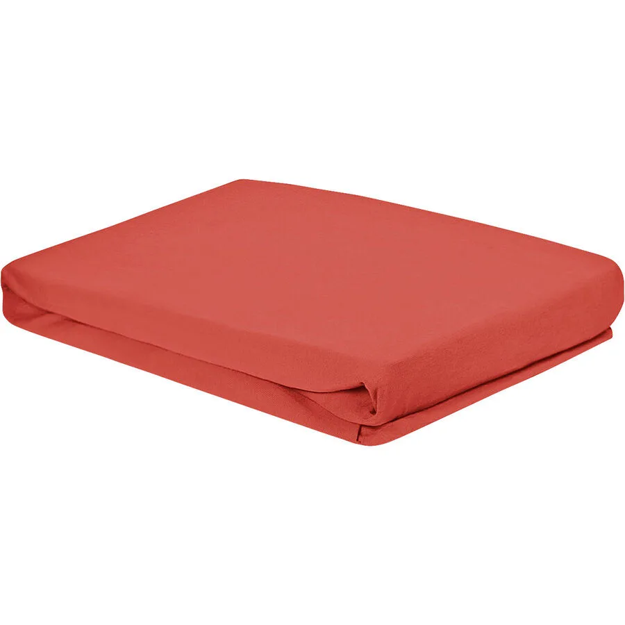 Fixleintuch Esprit Uni Cayenne Baumwolle 180 x 200 cm - Material: 97% Baumwoll-Jersey, 3% Elasthan