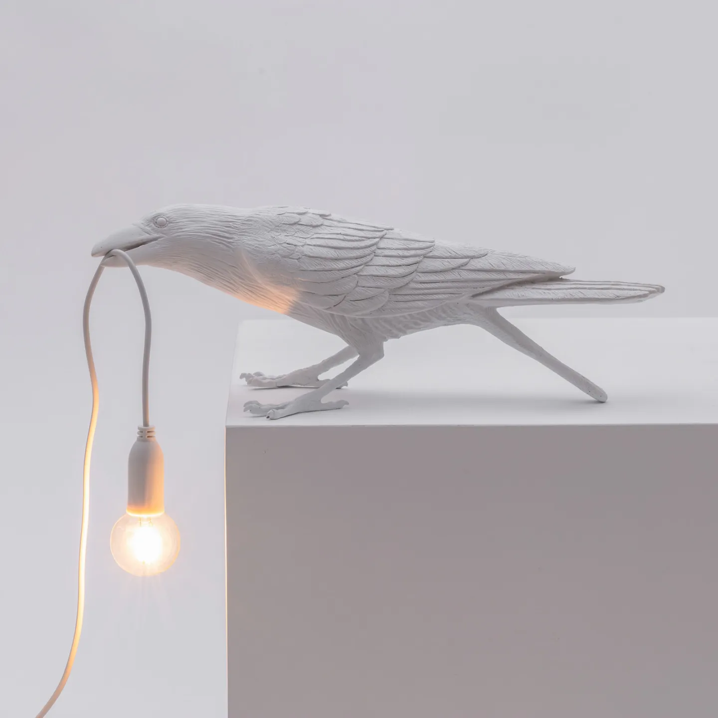 Bird Lamp Playing Tischleuchte Weiß - Seletti - Wohnzimmer - Design - Kunststoff