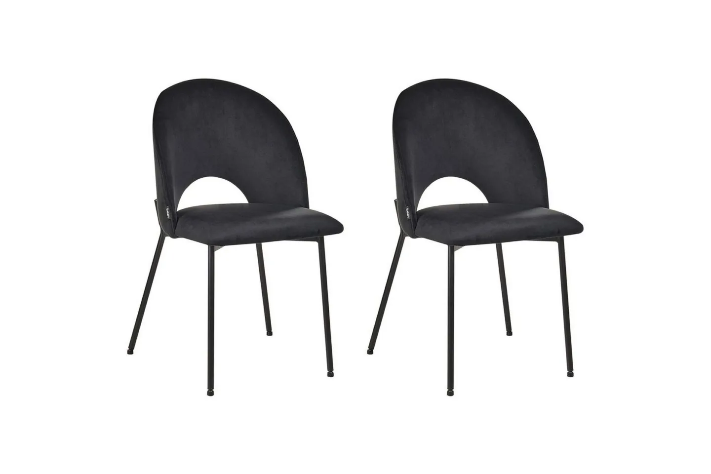 Set med 2 matstolar Covelo - Svart