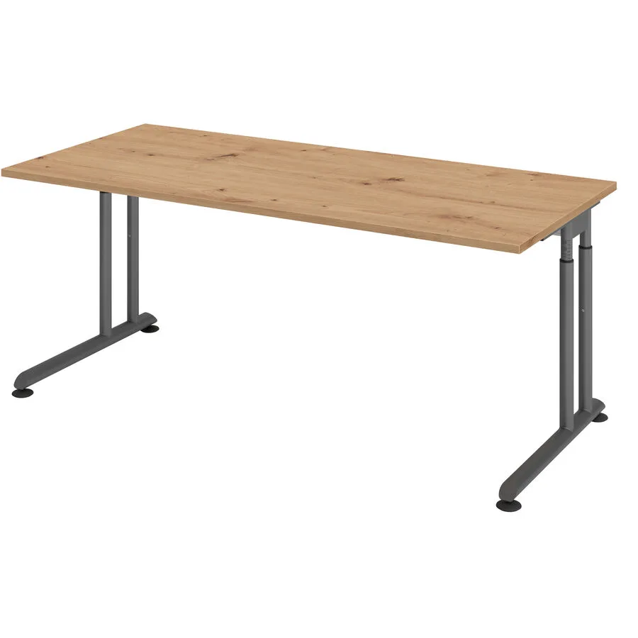 Schreibtisch Office Asteiche Holzwerkstoff B 180 T 80 cm