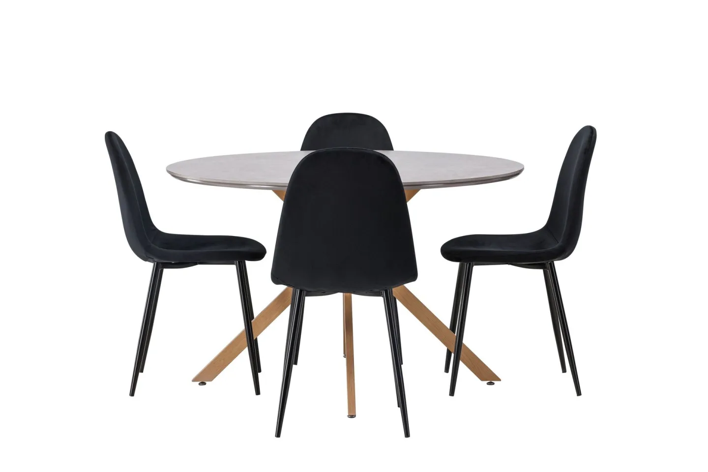 Piazza Matgrupp + 4 stolar - Grå