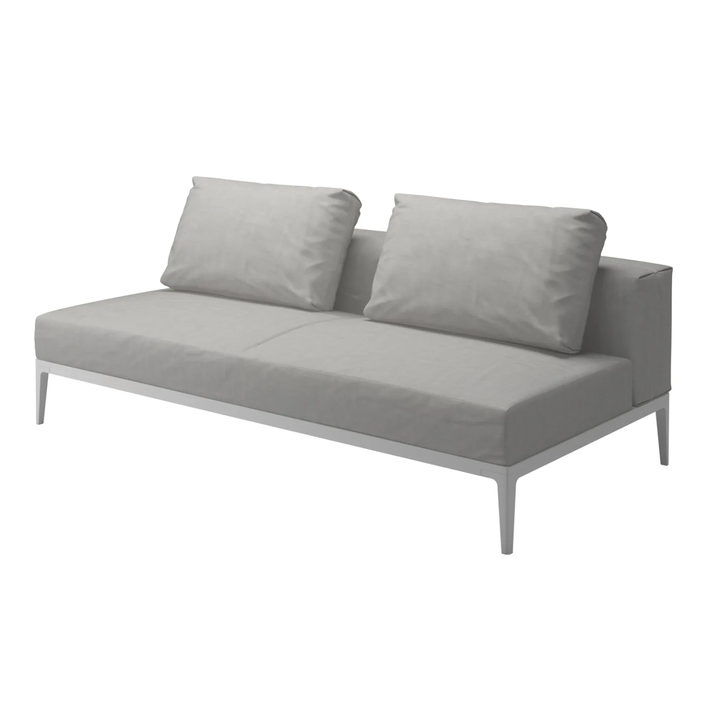Gloster - Grid Center Unit, Frame White, Kat.C Robben Charcoal - Soffor utomhus - Henrik Pedersen