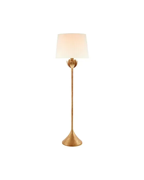 Alberto Large Floor Lamp Antique Gold Leaf