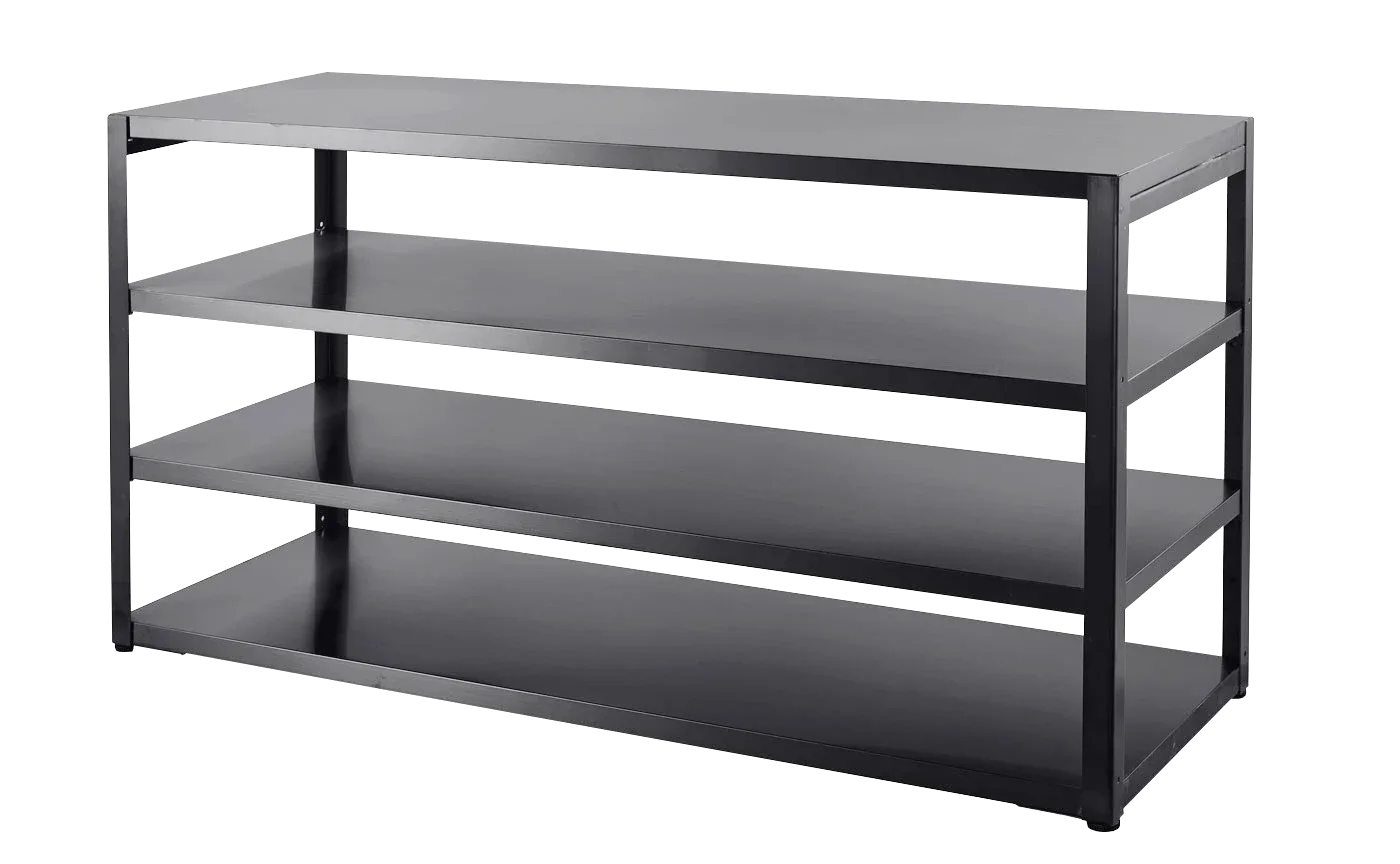 Nordic Line - Arbeitstisch mit Regalfläche 180 cm (Schwarz)