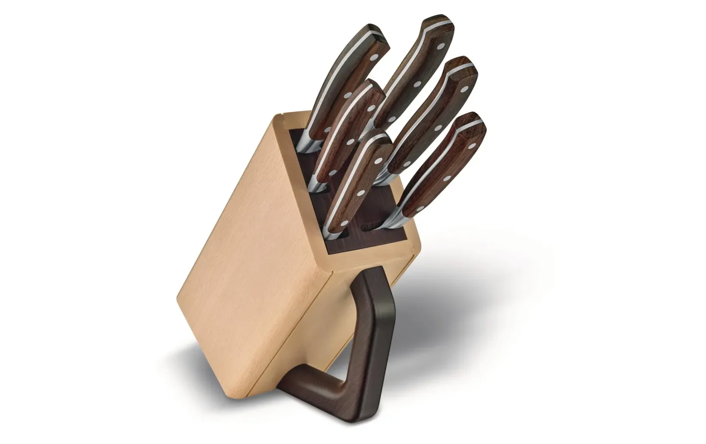 Alltron Messerblock-Set Messer Grand Maître 6-teilig Von Victorinox Braun | Schubiger Möbel
