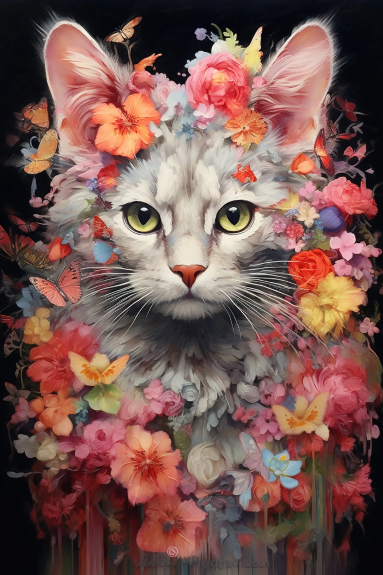 image LAND Alubild Flower Cat | Schubiger Möbel