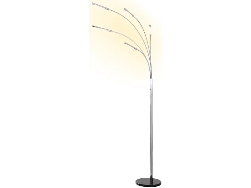 Stehlampe LED OMEGA 197cm 6W chrom