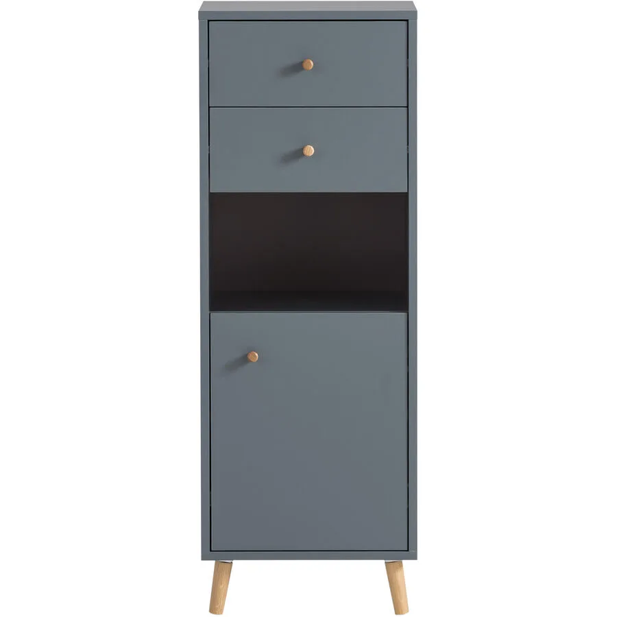 Highboard Elmeri graublau Holzwerkstoff B 40 H 113 cm