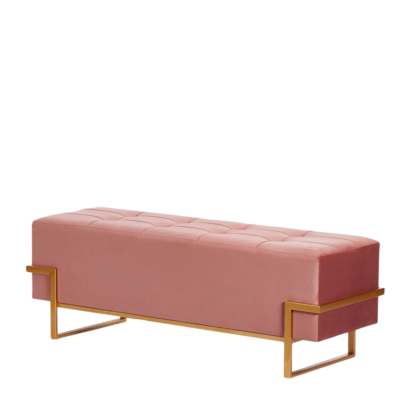 Edg Sitzbank Samt Rosa H: 120 cm | Schubiger Möbel