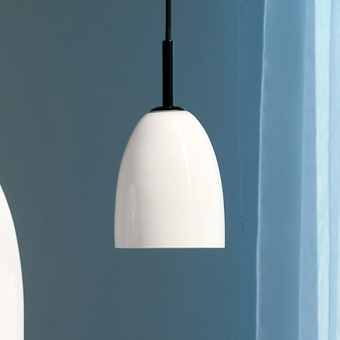 Jazz Pendelleuchte Ø18 Opal/Black - DybergLarsen Dyberg Larsen - Wohnzimmer - Skandinavisch - Glas - Einflammig