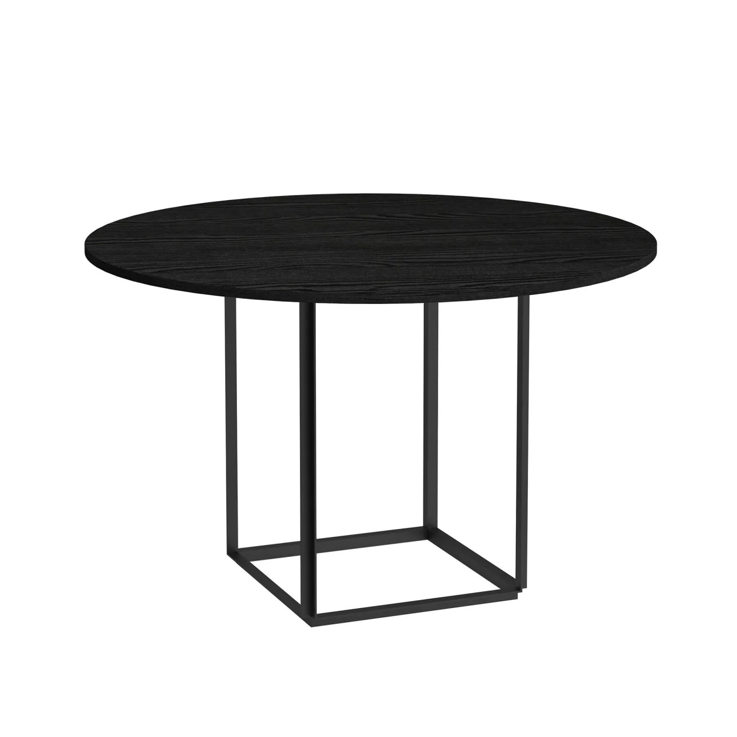 New Works - Florence Dining Table - Ø120, Skiva: Trä - Svartbetsad Ask, Underrede: Svart - Matbord - Josefine Hedemann,Knut Bendik Humlevik - Svart - Trä