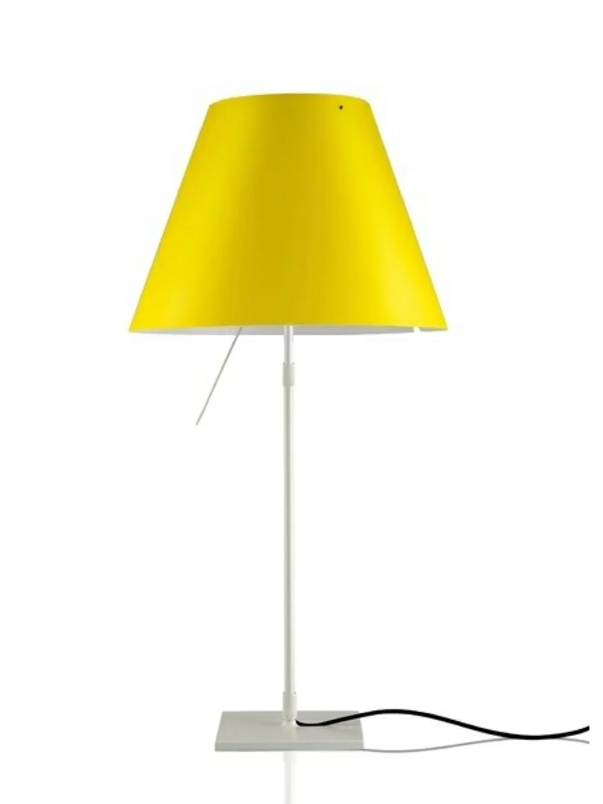 Costanza Tischleuchte Alu/Smart Yellow - Luceplan - Wohnzimmer - Aluminium