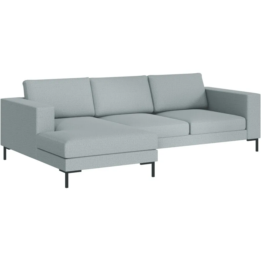 Ecksofa Domino Links Stoff türkis B 250 T 151 cm - Möbel Konfigurator: Traummöbel individuell zusammenstellen
