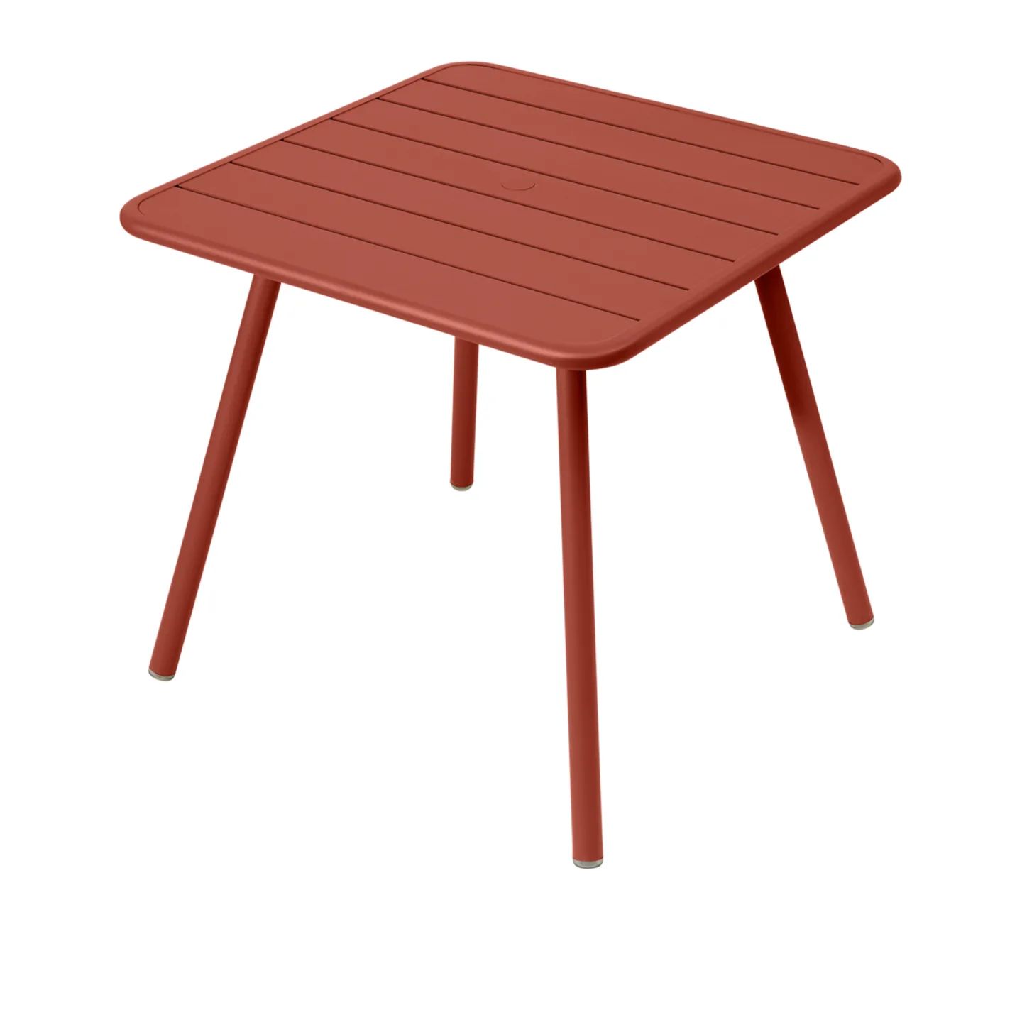 Fermob - Luxembourg Four Leg Table 80 x 80 cm, Red Ochre - Matbord utomhus - Frédéric Sofia - Röd - Metall
