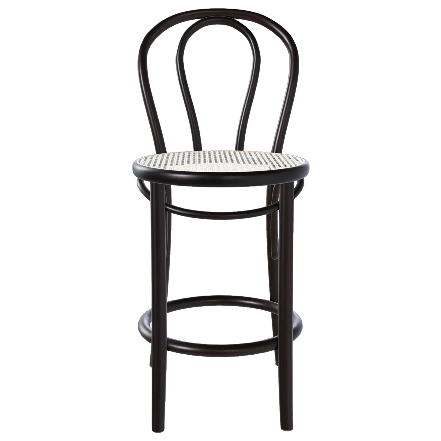 Ton - Ton barstool 18 low - coffee b4 / cane - Barstolar - Brun - Trä