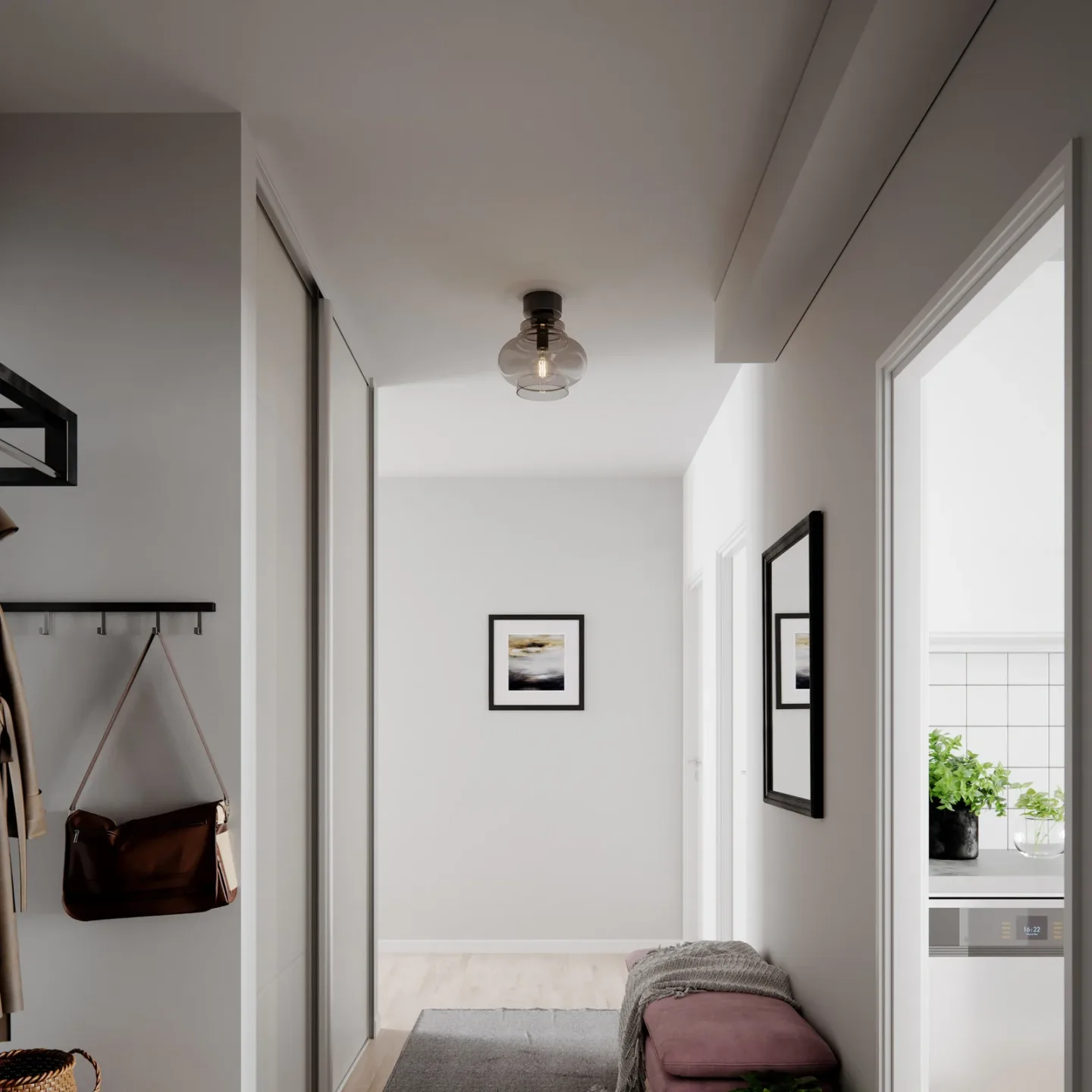 Dolores Deckenleuchte Grey - By Rydéns - Wohnzimmer - Skandinavisch - Glas - Mit Abstand
