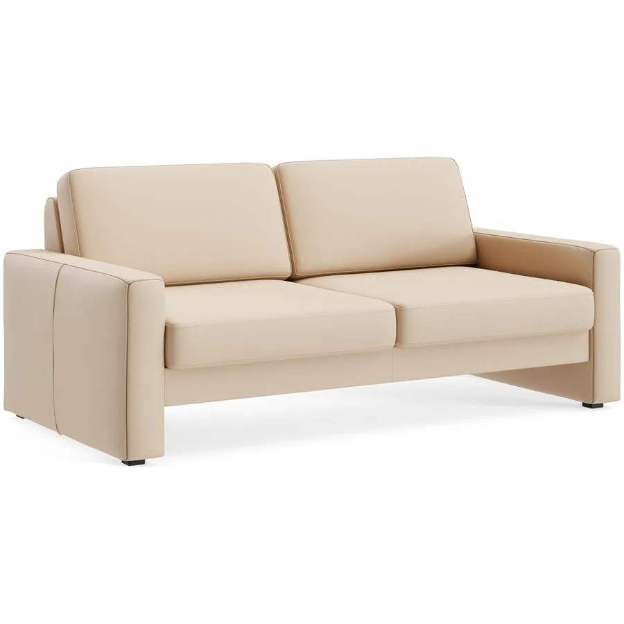 Sofa Devin Beige Leder 180 cm 90 cm - Möbel Konfigurator: Traummöbel individuell zusammenstellen