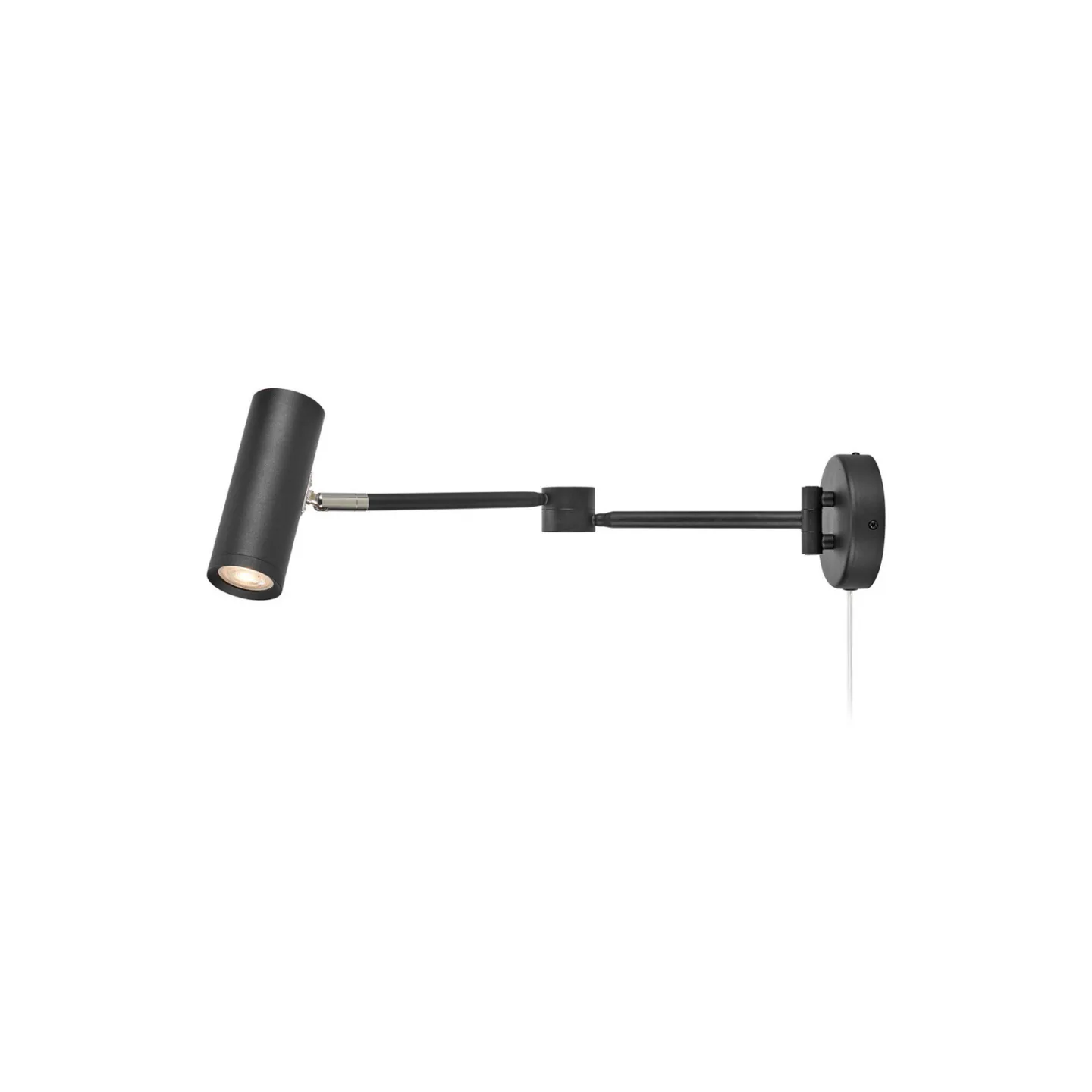 Arlo LED-væglampe, sort, stik, længde 55 cm, jern - Markslöjd - Soveværelse - Moderne - Metal - Med én lyskilde