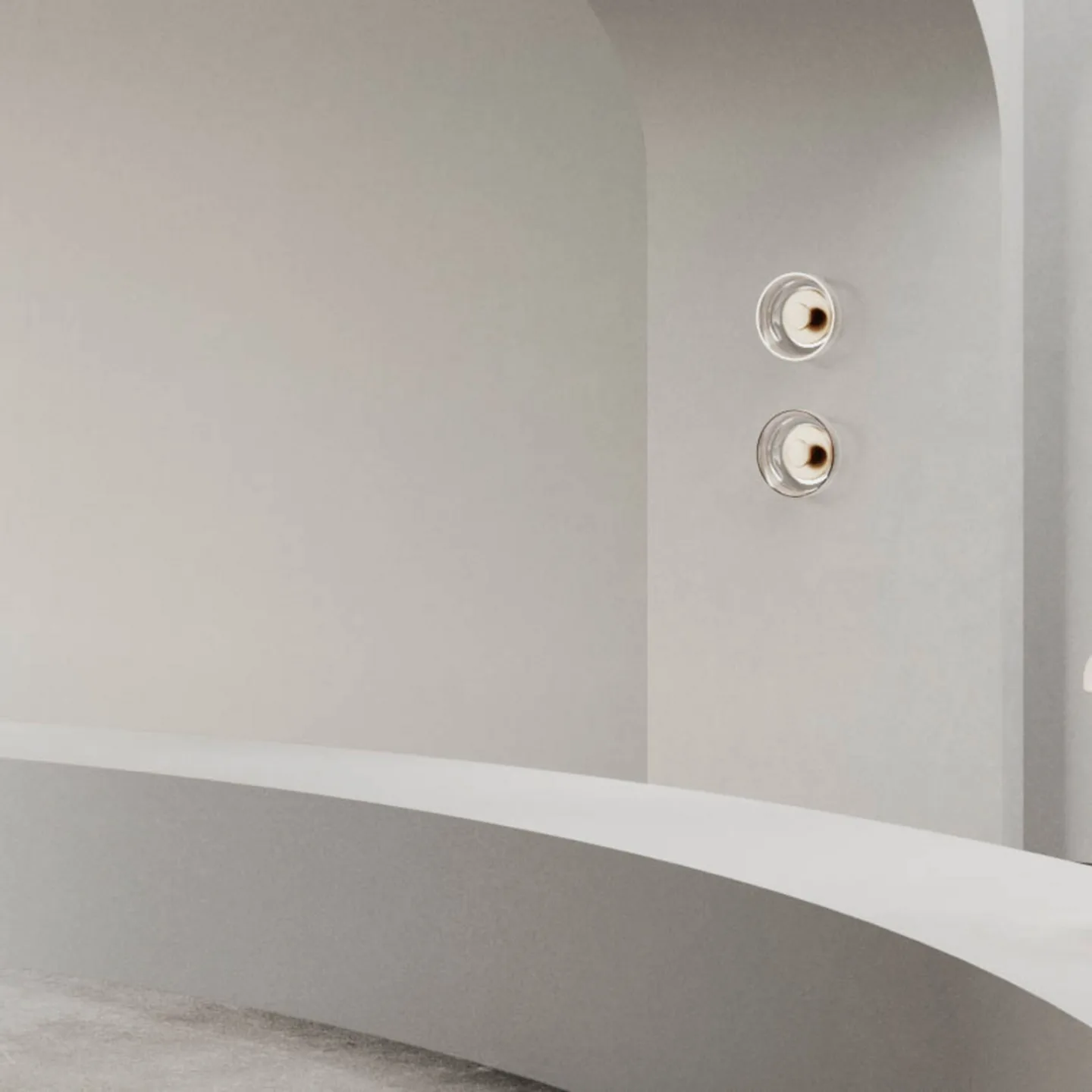 Blossi Wandleuchte/Deckenleuchte Nordic Gold/Opal - Nuura Blossi Wall Nuura Aps - Wohnzimmer - Design - Glas - Rund