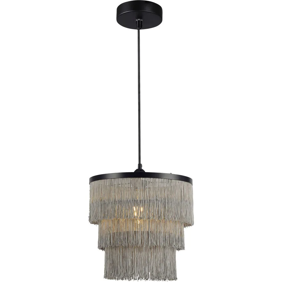 Pendellampe Charente Grau/Schwarz Metall 30 cm 124 cm