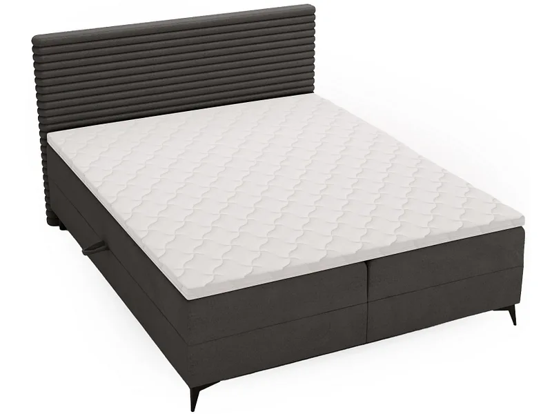 Boxspringbett ZEA grau 160x200cm fest