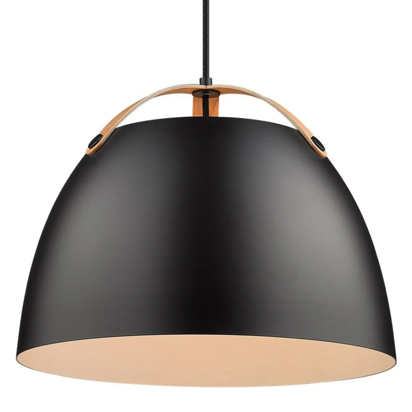 Oslo Pendel Ø40 Black/Oak - Halo Design - Spisestue - Glas